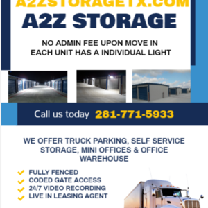 A2Z Storage/A2z Business Park - 1 Connection - Spring, TX