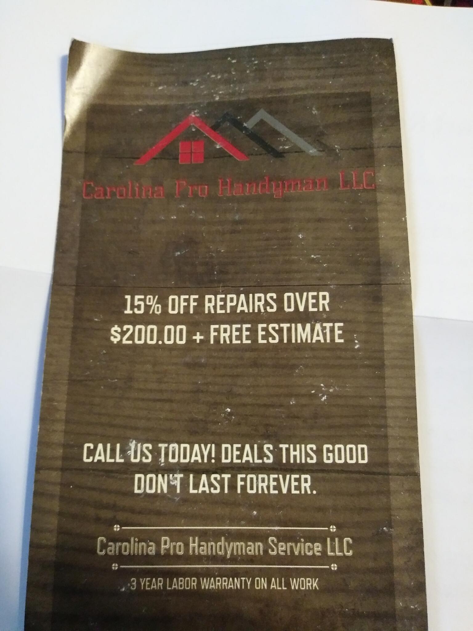 Carolina Pro handyman services LLC Woodruff, SC Nextdoor