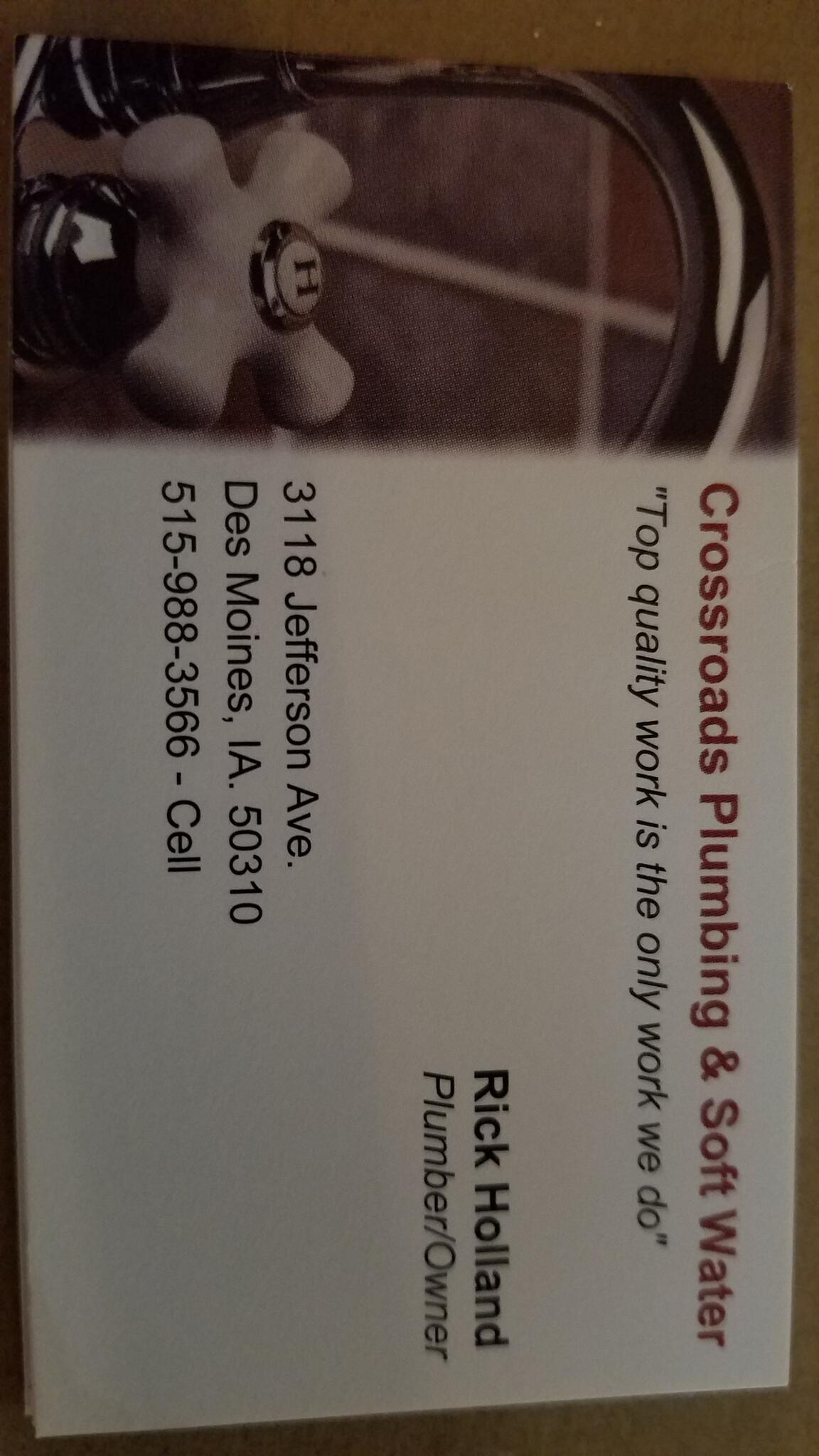 CrossRoads Plumbing & Soft Water Nextdoor