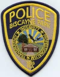 Biscayne Prk Police state Florida FL patch Colorful