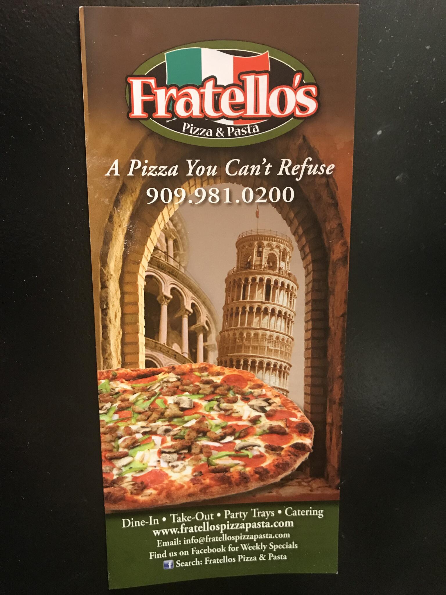 Fratello's Pizza & Pasta Upland, CA Nextdoor