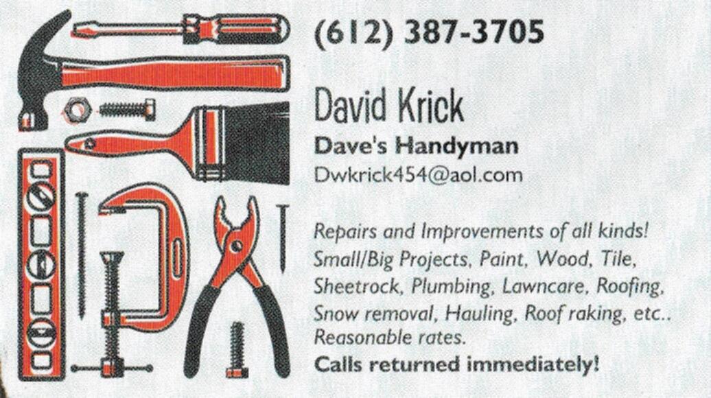 Dave's Handyman Services Saint Louis Park, MN Nextdoor
