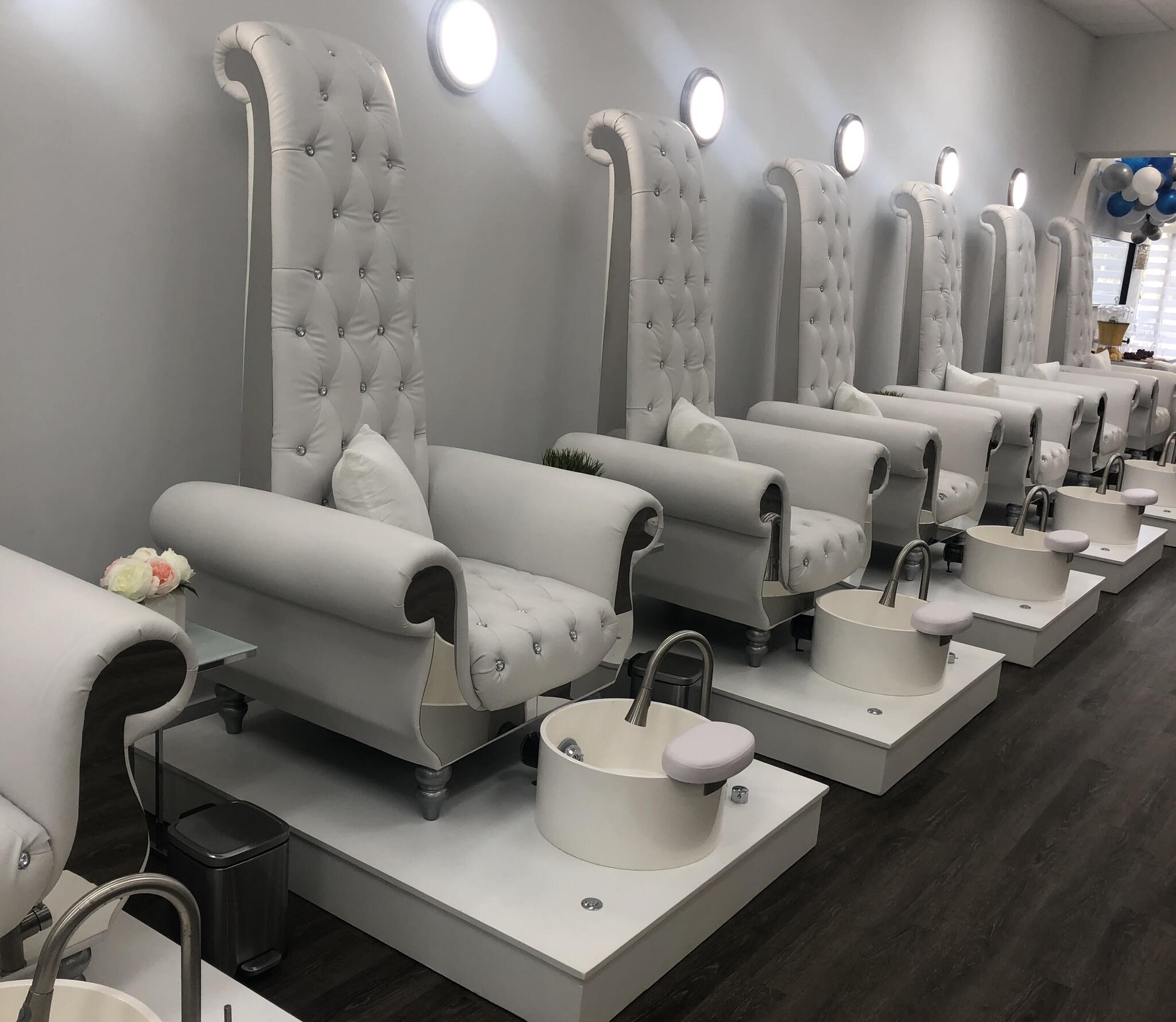Premium Photo | A workplace of the master for manicure chair table and  devices nails