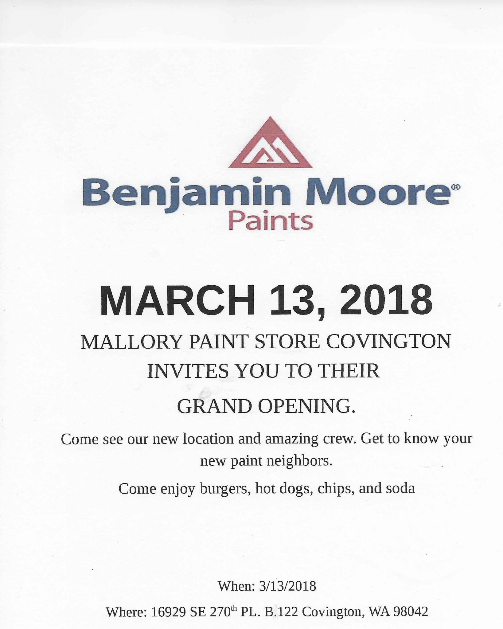 Mallory Paint Store Benjamin Moore Nextdoor