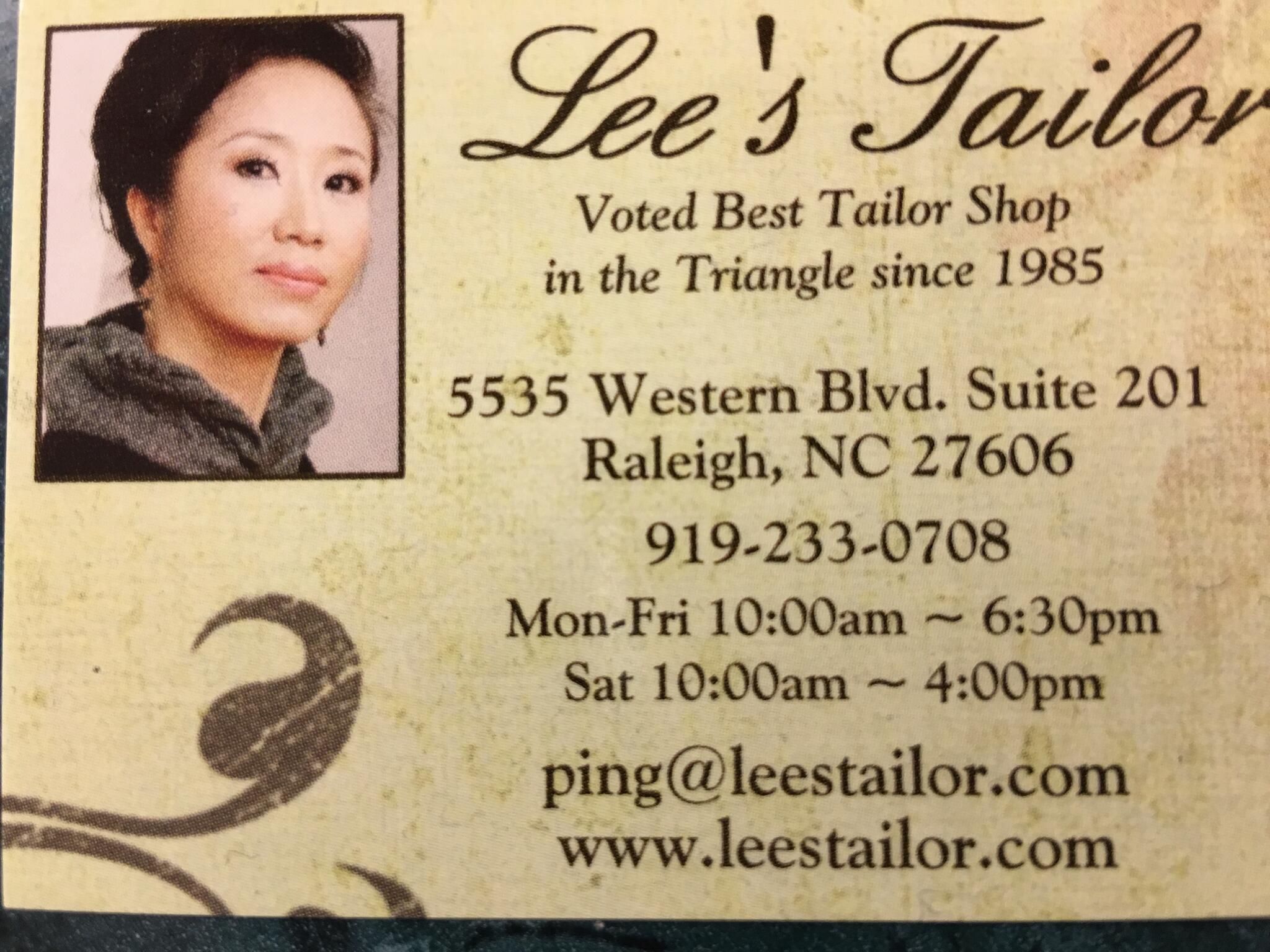 Lee's Tailor Shop - Raleigh, NC - Nextdoor