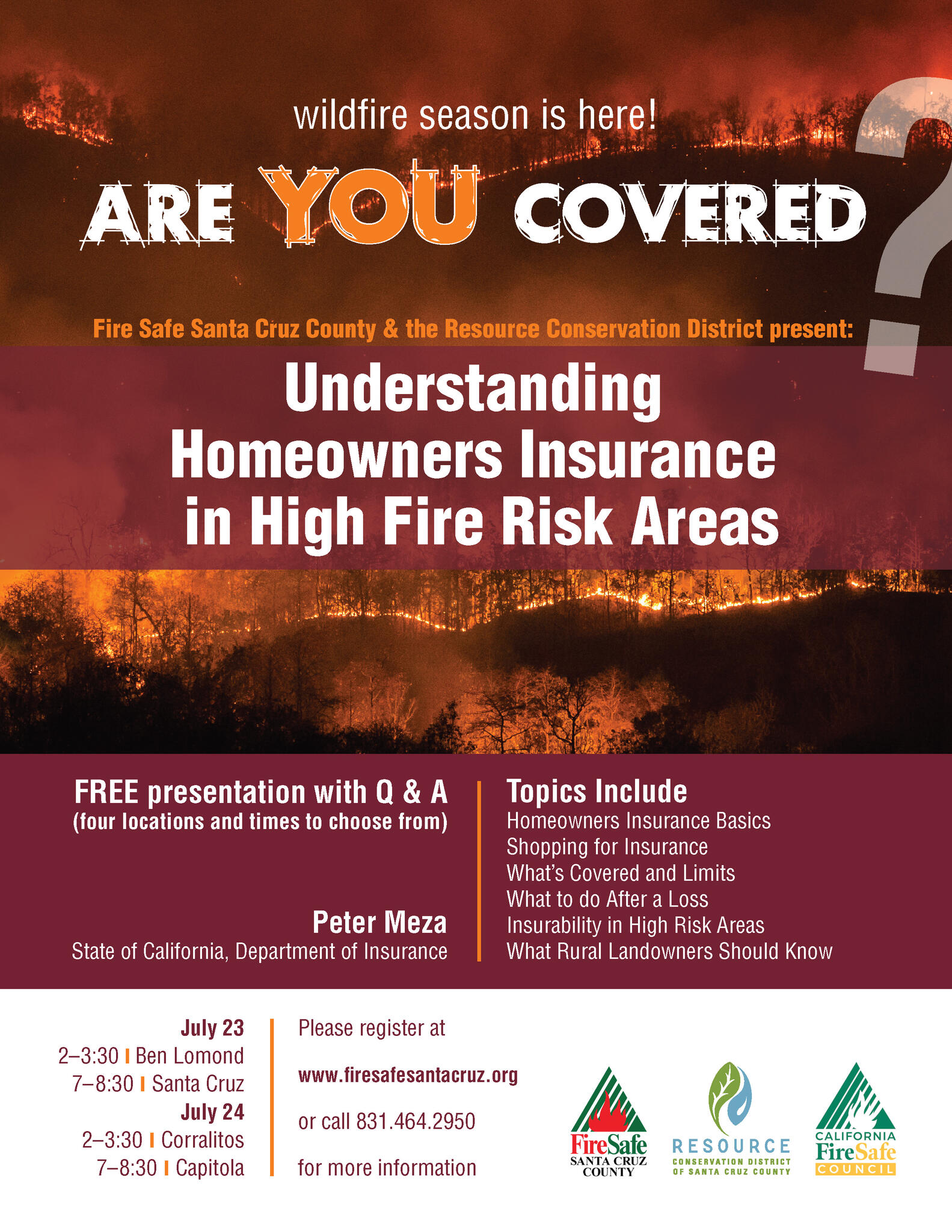 Upcoming Event Understanding Homeowners Insurance in High Fire