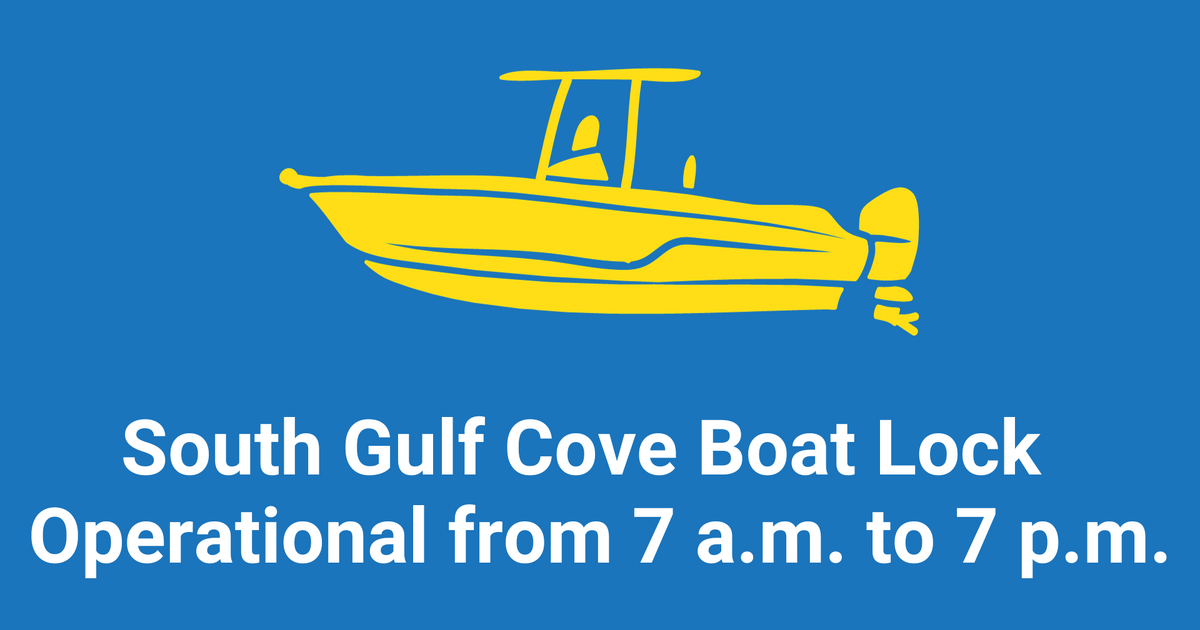 The South Gulf Cove lock is operational from 7 a. — Nextdoor