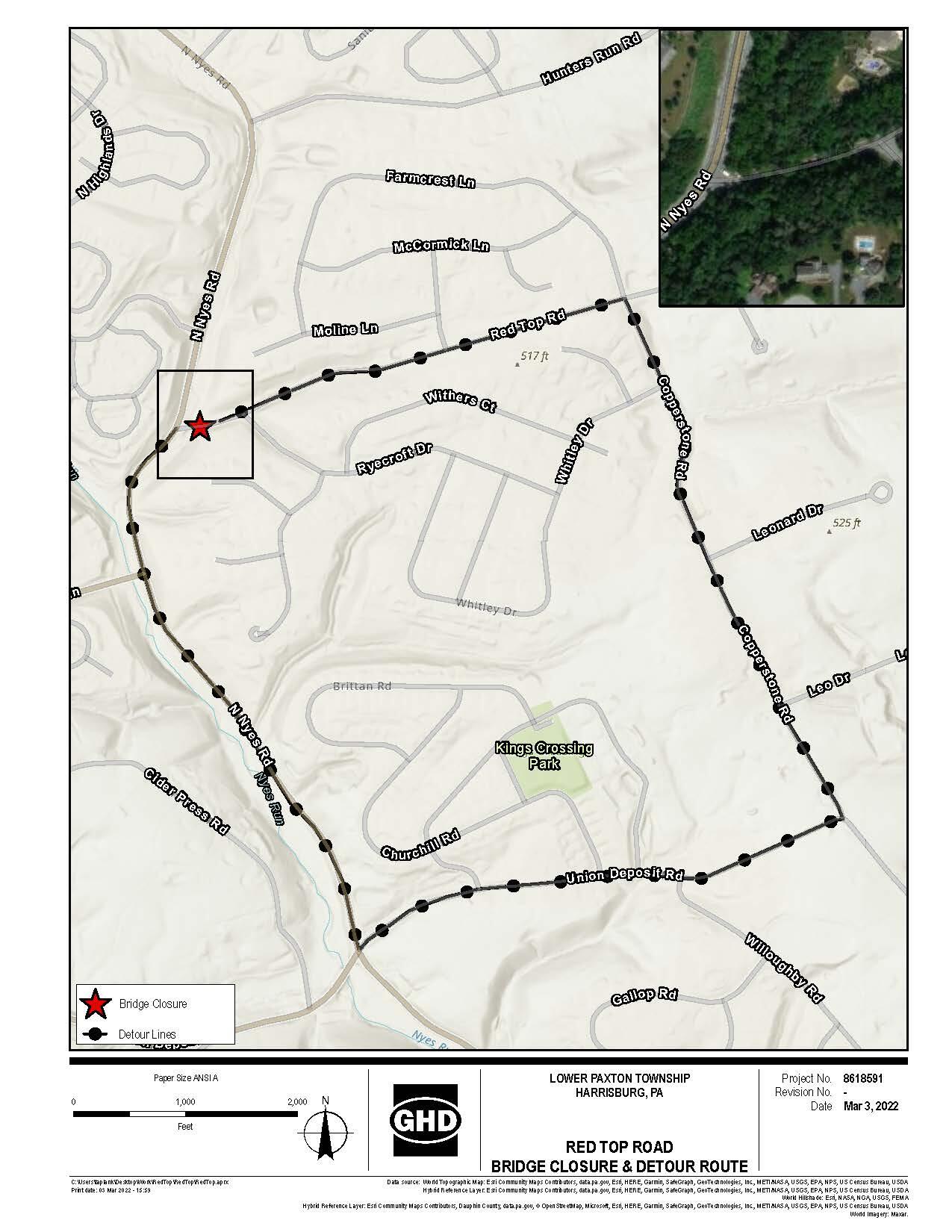 Red Top Road Bridge Project Update Closure & Detour (Lower Paxton