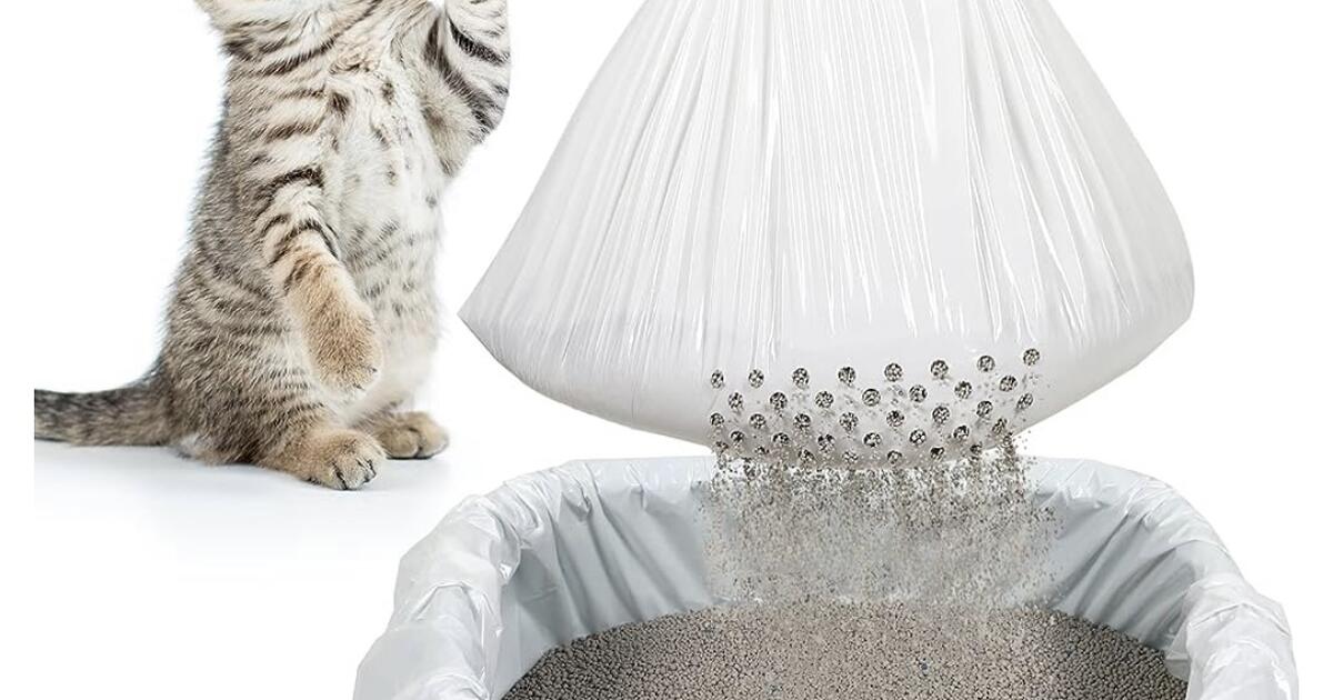 Cat litter sifting bags w/ draw string handles (28 ct) new in box for