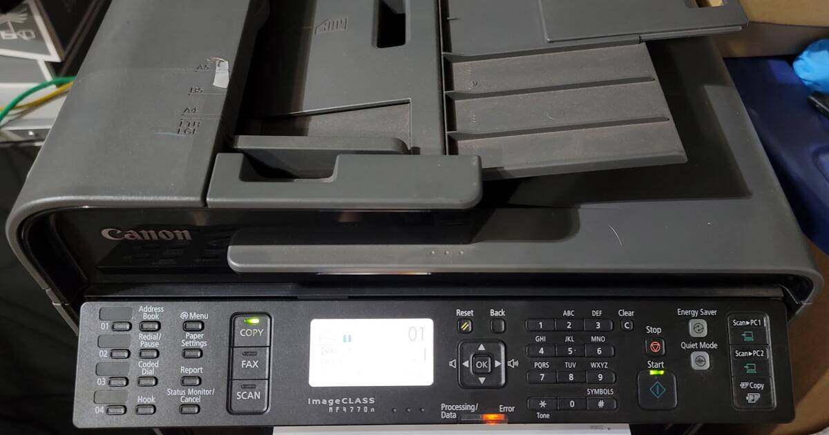 Canon laser network printer imageCLASS MF4770n monochrome w/ scan, copy
