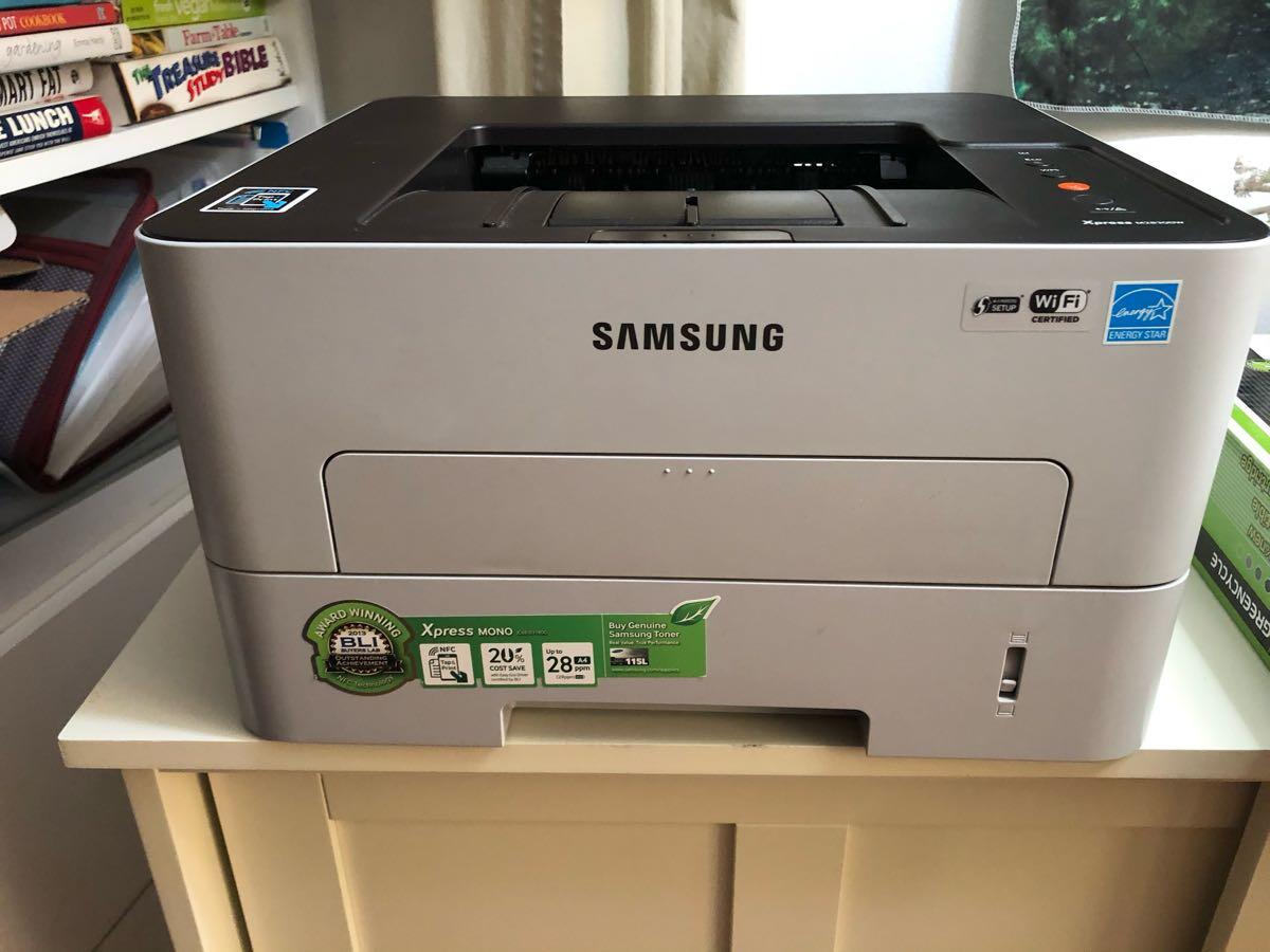 Samsung SLM2830DW Xpress Mono Laser Printer & 2 NEW ink cartridges