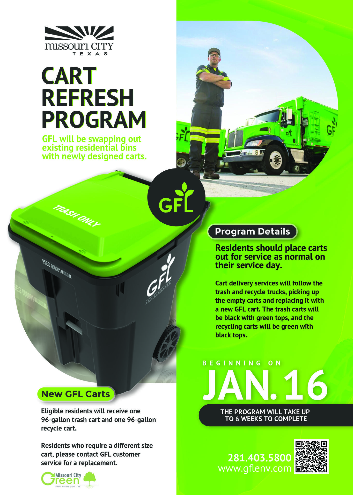 Carts for Garbage & Recycling  Sugar Land, TX - Official Website