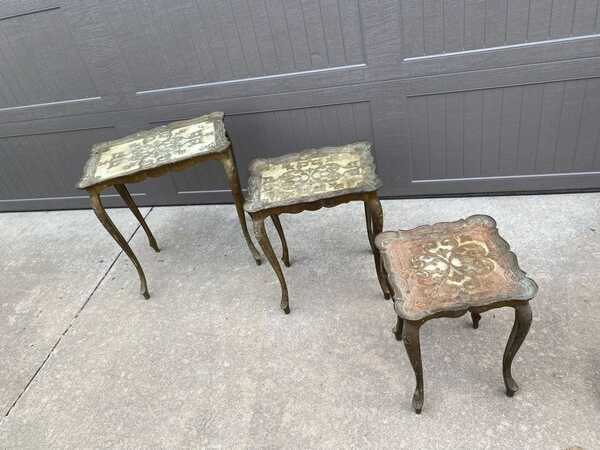 3 Vintage Made In Italy Nesting Tables For $15 In Edmond, OK