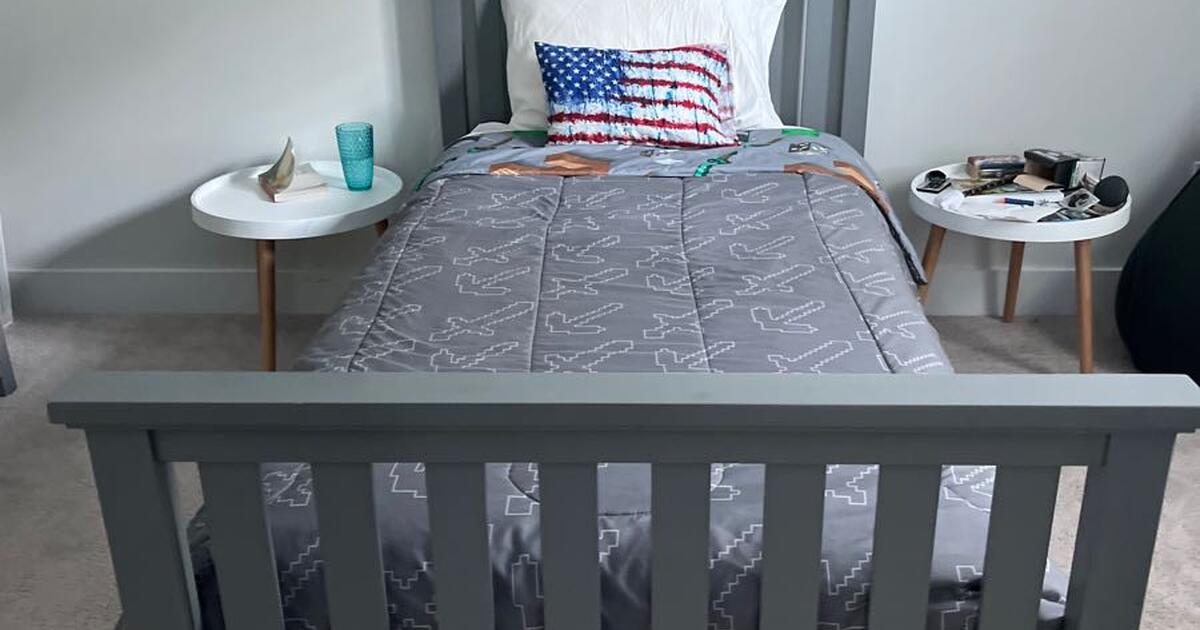 Pottery Barn twin bed with mattress for 70 in Mount Pleasant, SC For