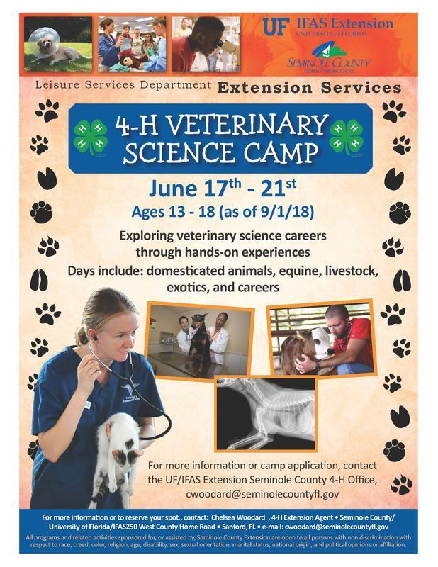 4-H Veterinary Science Camp (Seminole County) — Nextdoor — Nextdoor