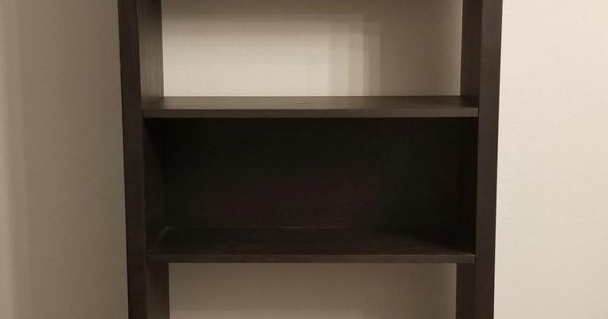 Crate & barrel riser bookcase Shelves espresso dark brown for $275 in ...
