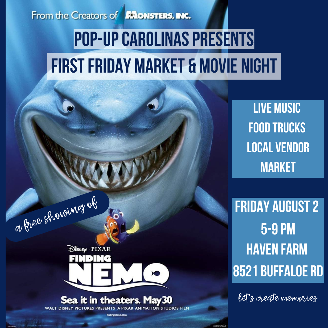 First Friday Market and Movie Night - Finding Nemo