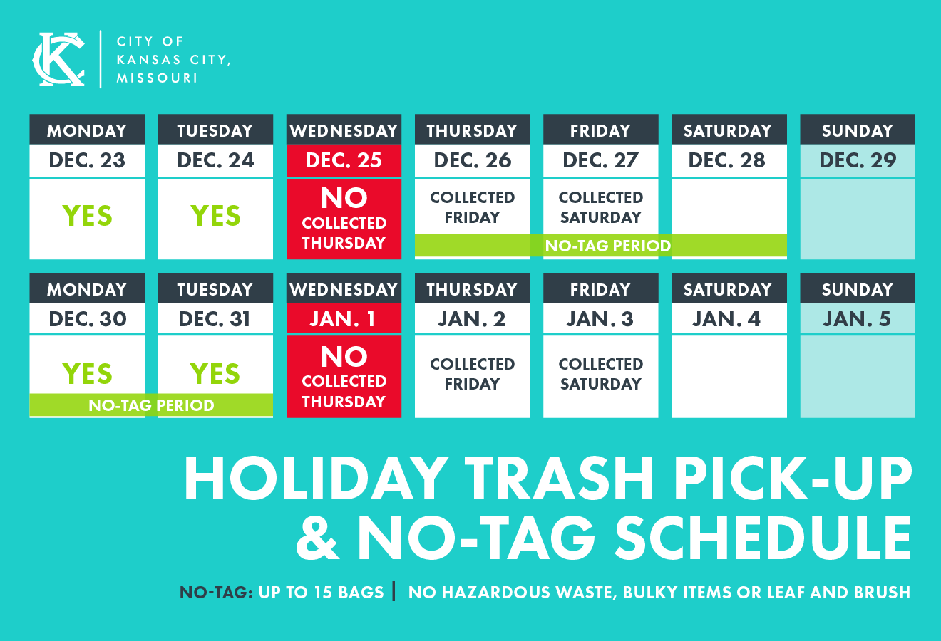 Trash Pickup Holiday Schedule 2025 Inaki Dewit