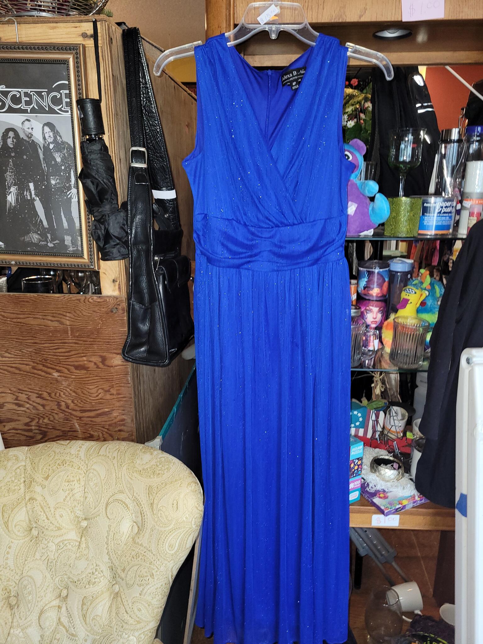 alexa b nites blue dress Alexa b nites blue