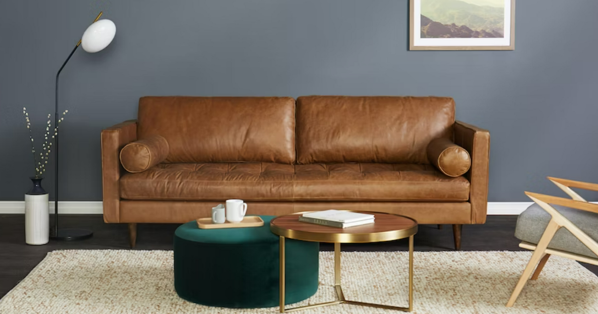 Joybird Leather Sofa 3 years old, light use for 800 in Tallahassee