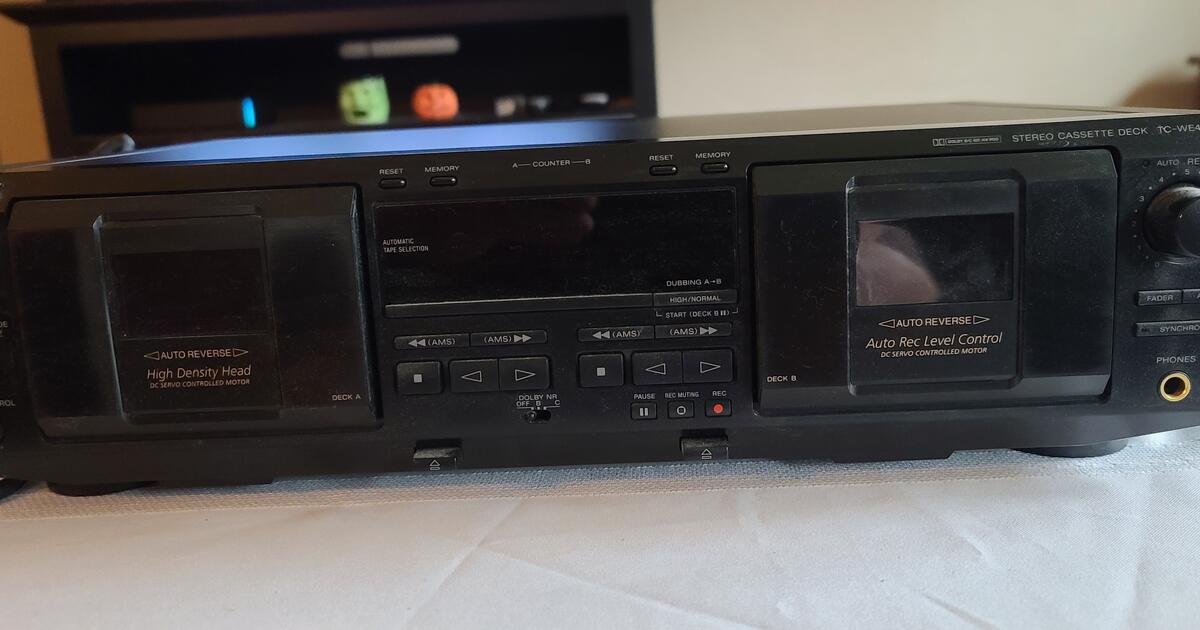 Doppio Cassette Deck Sony TC-WE435 Nero: Ricondizionato Con Garanzia 1 Anno, Hi-Fi, Dolby B/C, HX Pro