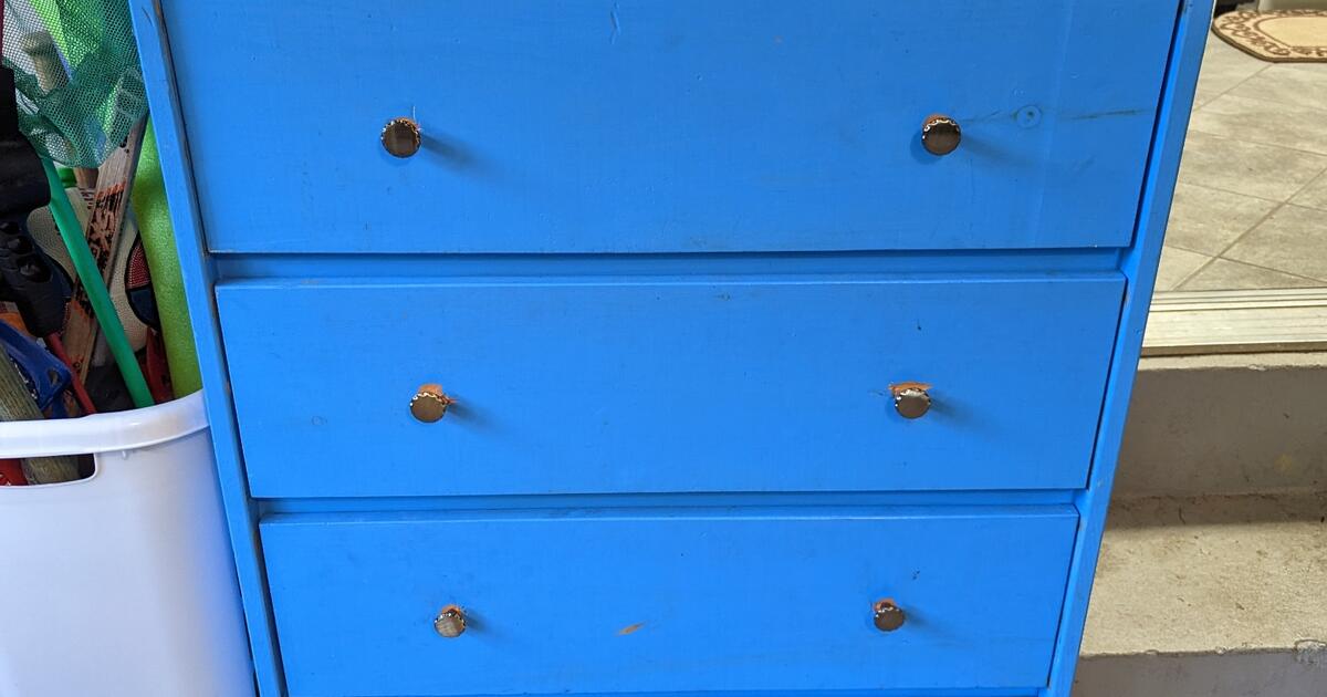 Blue wooden dresser for Free in Fairfax, VA Finds — Nextdoor