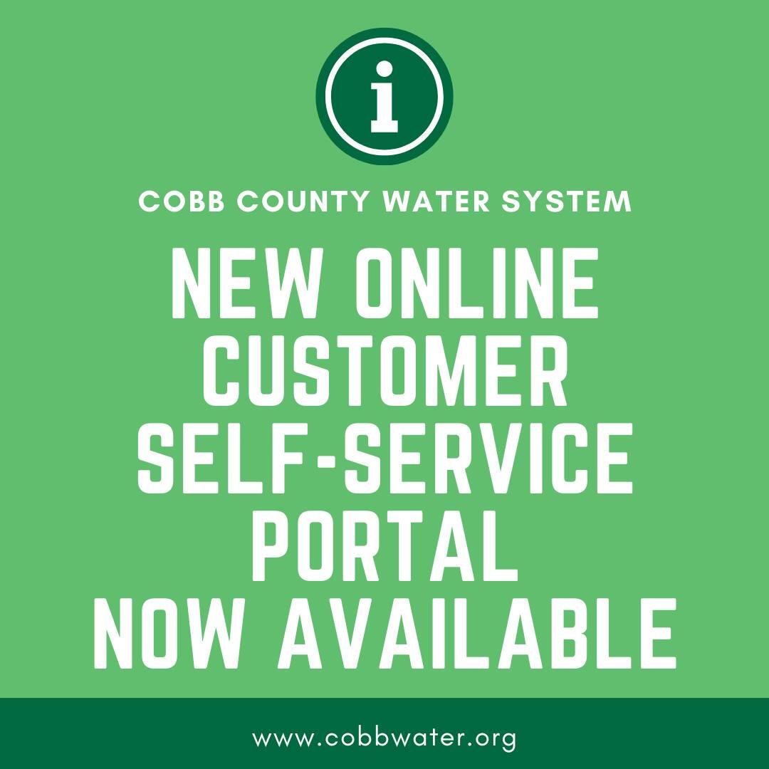 The cobb county water system has a new online customer account service