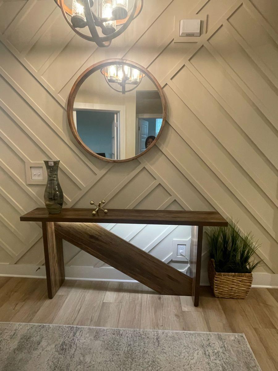 Wooden Console Table with Mirror