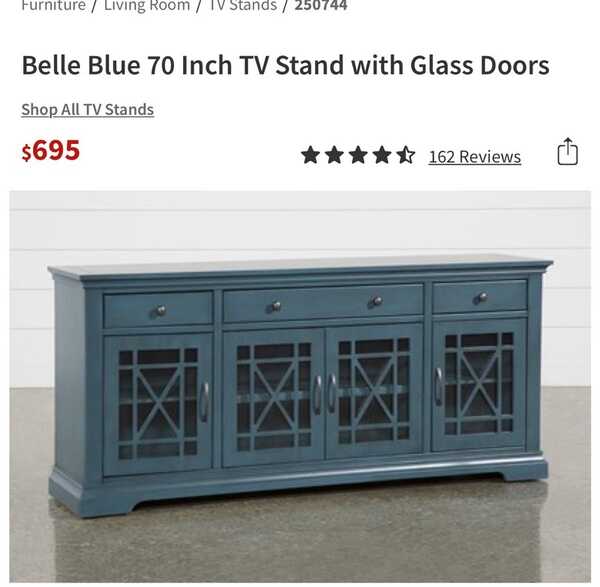 Belle blue 70 inch tv deals stand