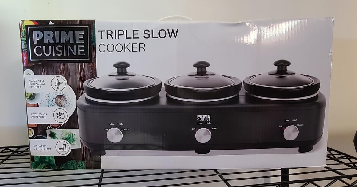 prime cuisine triple slow cooker