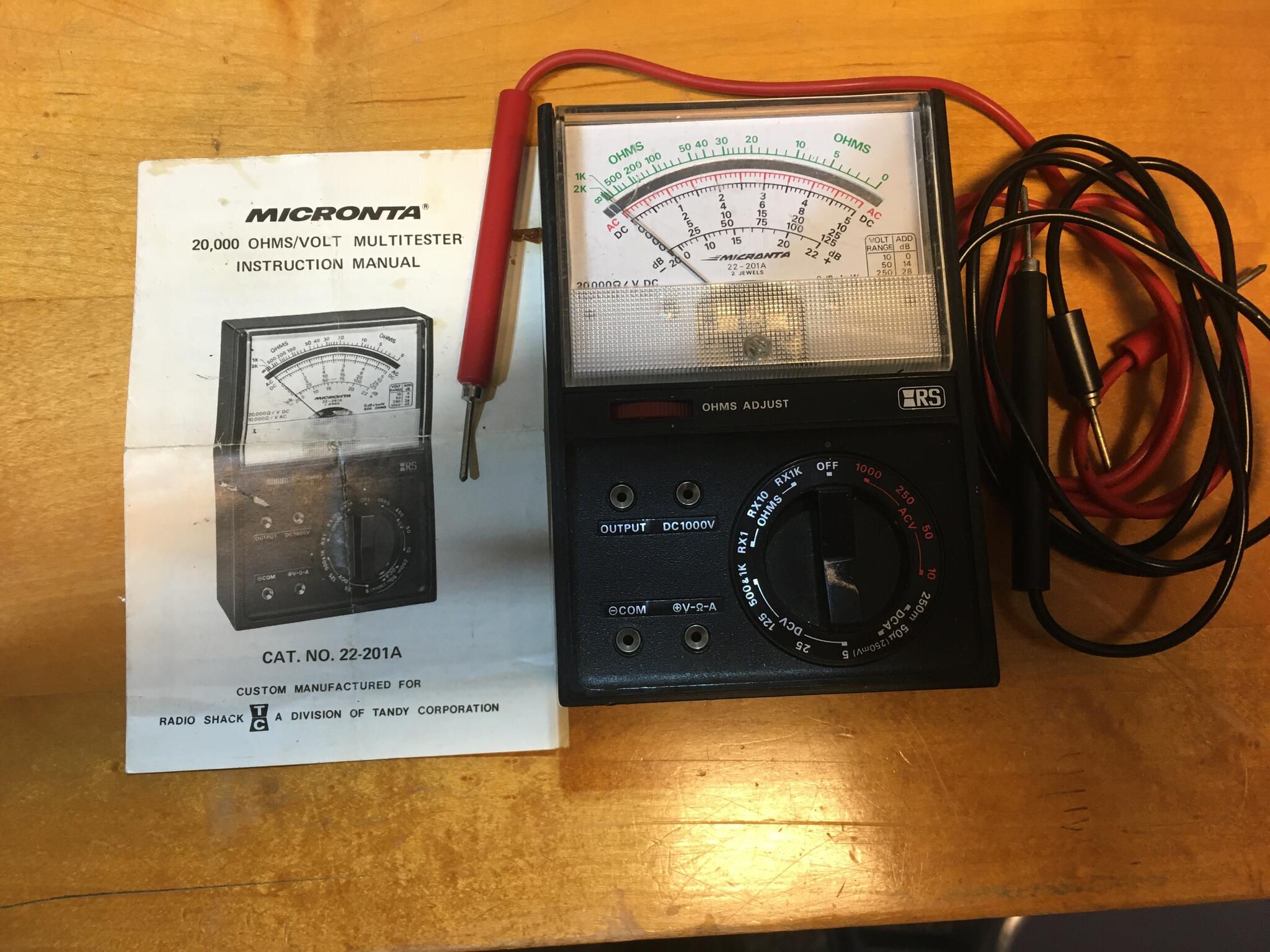 Micronta Multitester Cat No. 22-201A for $4 in Mansfield, TX | For Sale ...