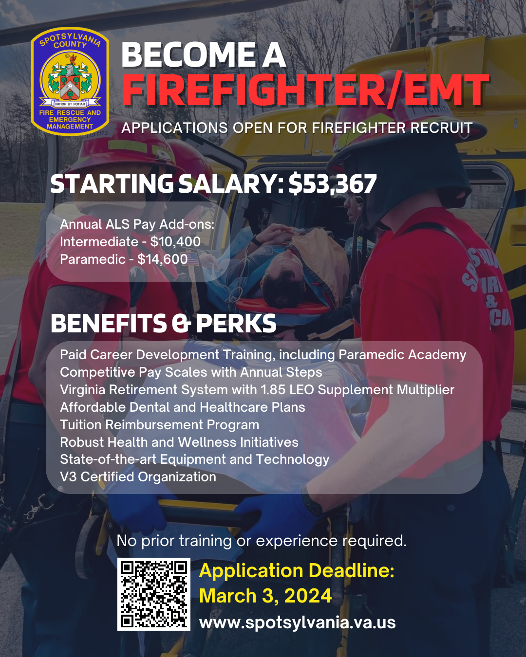 Spotsylvania Fire & Rescue is growing and we want you to join us