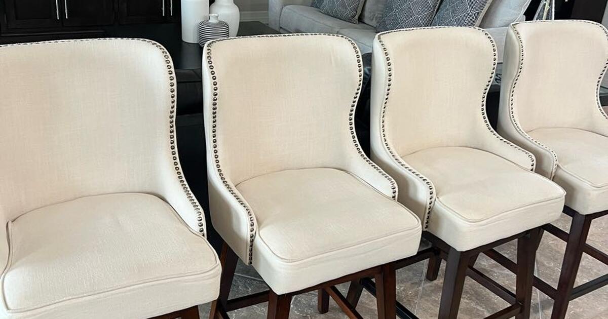 Four Restoration Hardware Counter Height Bar Stools for $199 in ...
