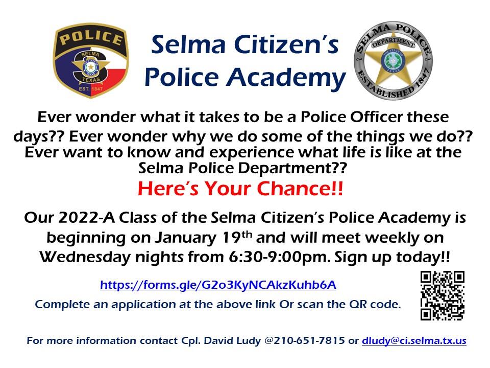 Selma Citizens Police Academy 2022A (Selma Police Department