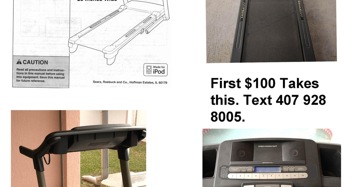 Pro-Form XP 620 Treadmill for $100 in Orlando, FL | For Sale & Free ...