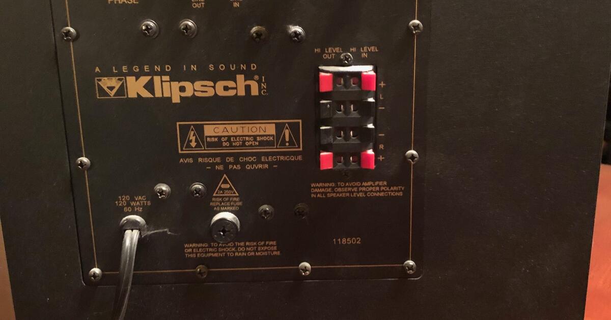 Klipsch 5 speaker surround sound with subwoofer for 70 in centennial