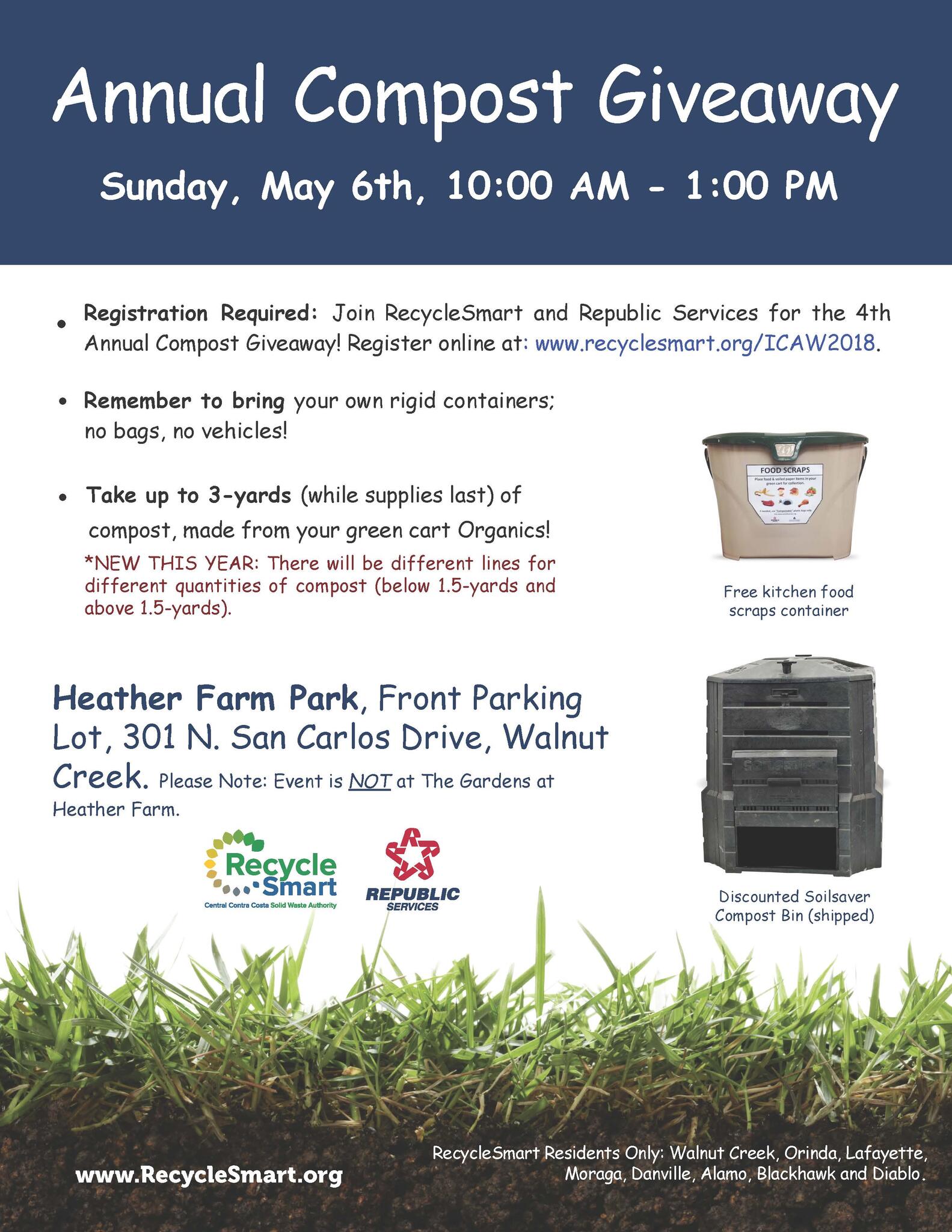 RecycleSmart & Republic Services 4th Annual Compost Giveaway 2018