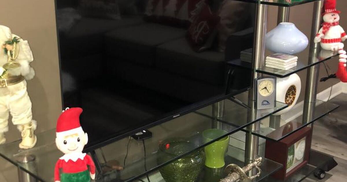 TV glass Stand for 75 in Cleveland, OH For Sale & Free — Nextdoor