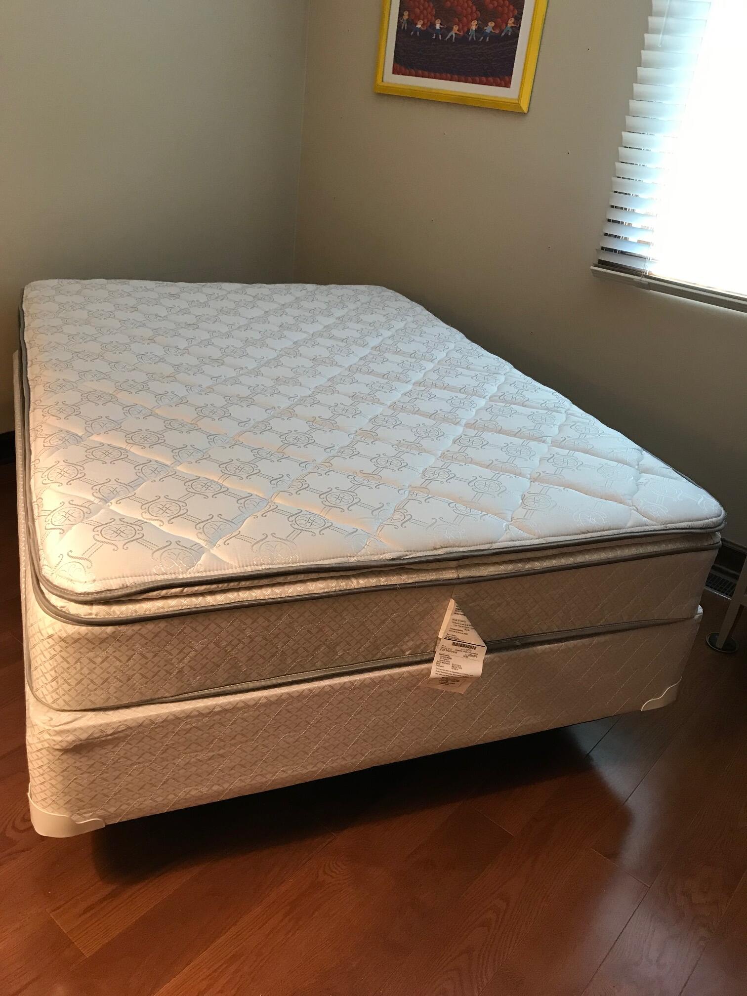 Free Macy's Full Size Mattress, Box Spring and Frame for Free in