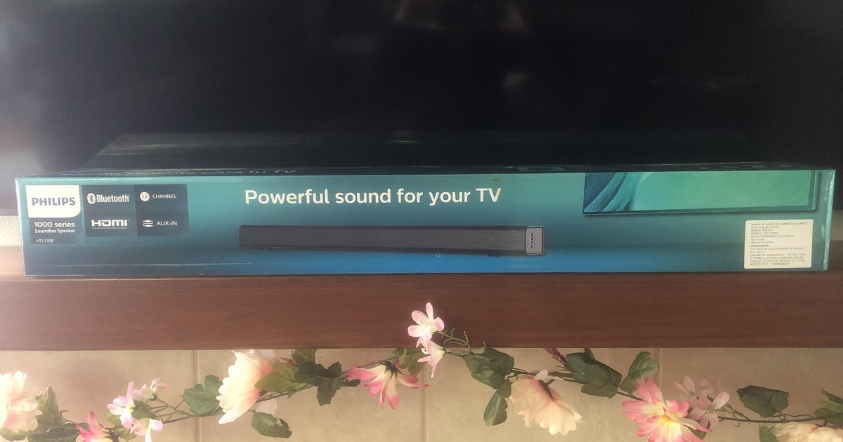 New PHILIPS 2.0 Channel Soundbar Speaker with HDMI Input (ARC) and
