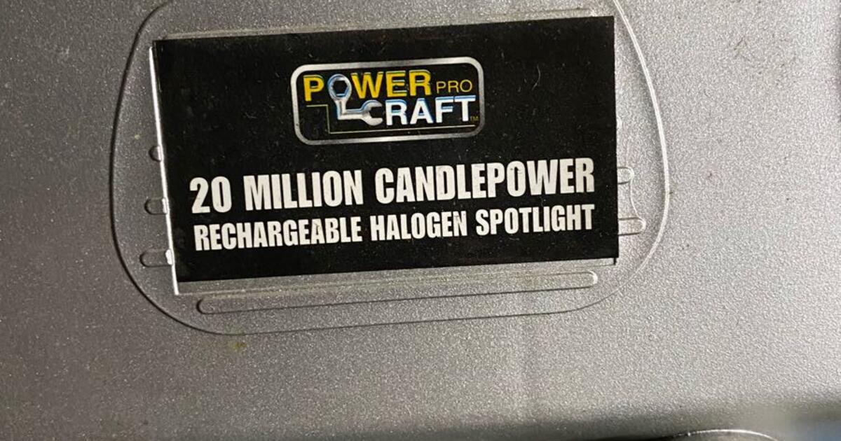 power pro craft rechargeable halogen spotlight