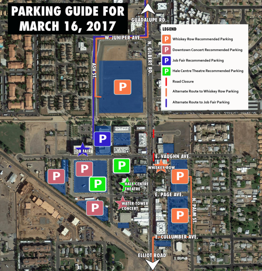 Map Of Downtown Gilbert Gilbert Heritage District Parking Guide For 3/16 (Gilbert, Arizona) &Mdash;  Nextdoor — Nextdoor