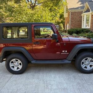 Red Jeep Wrangler
