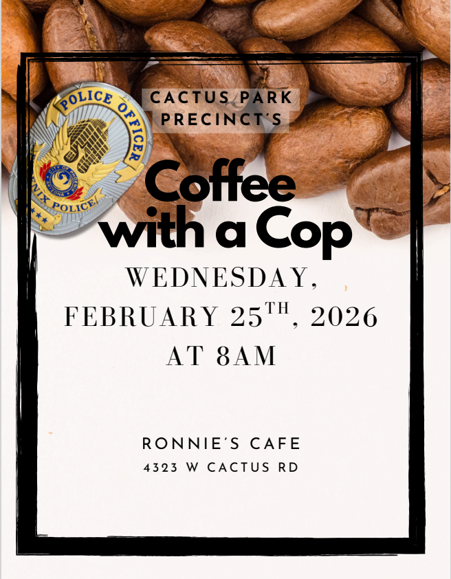 We are so excited to announce the first Coffee with a Cop for the