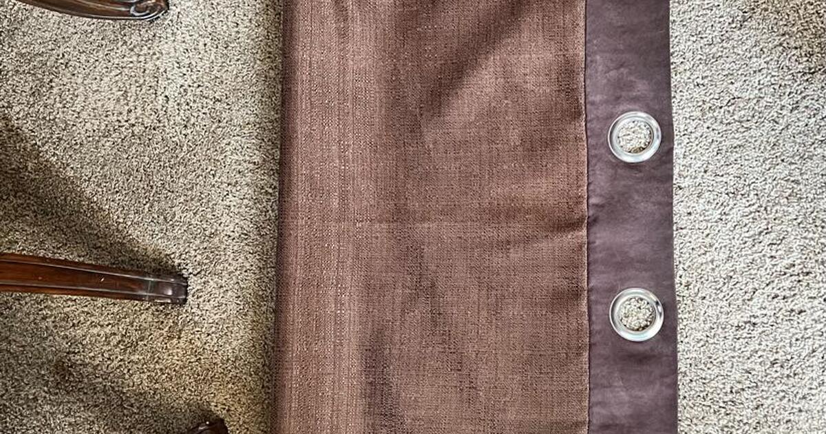 3 brown Curtain no rod needed 49w X 18 L for 20 in Richmond, TX For Sale & Free — Nextdoor