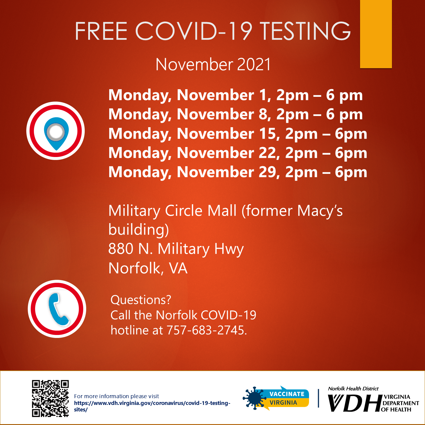 Free COVID-19 testing, Nov. 2021 (Virginia Beach City Manager's Office ...