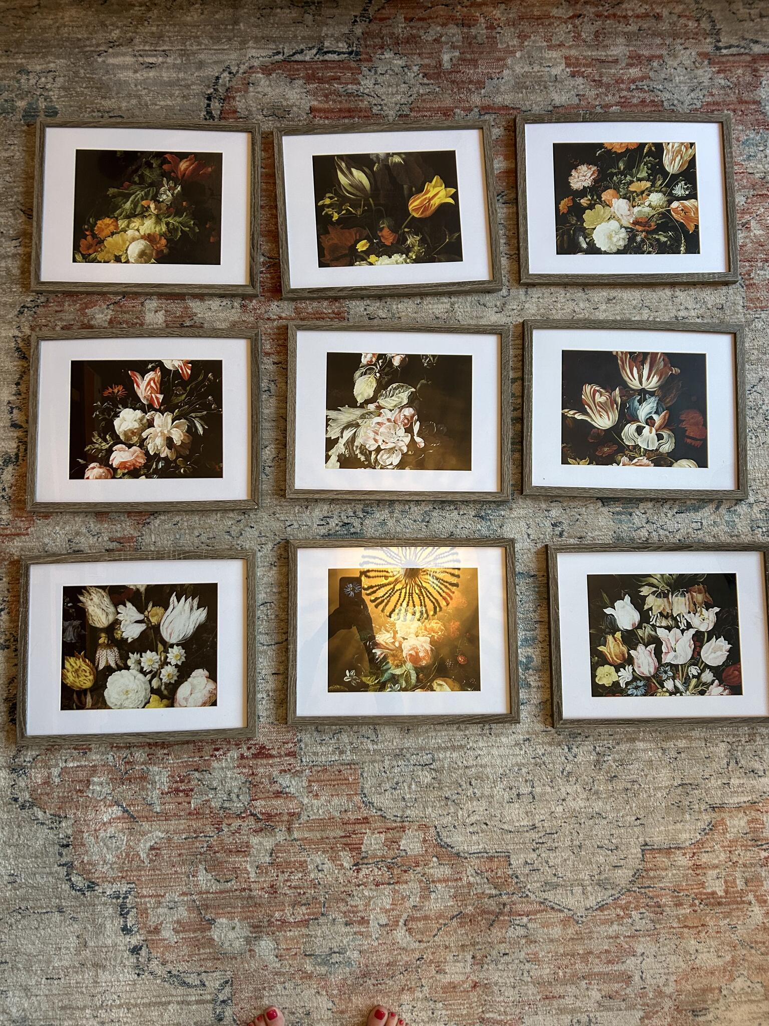 Set of 9 Floral Art Prints