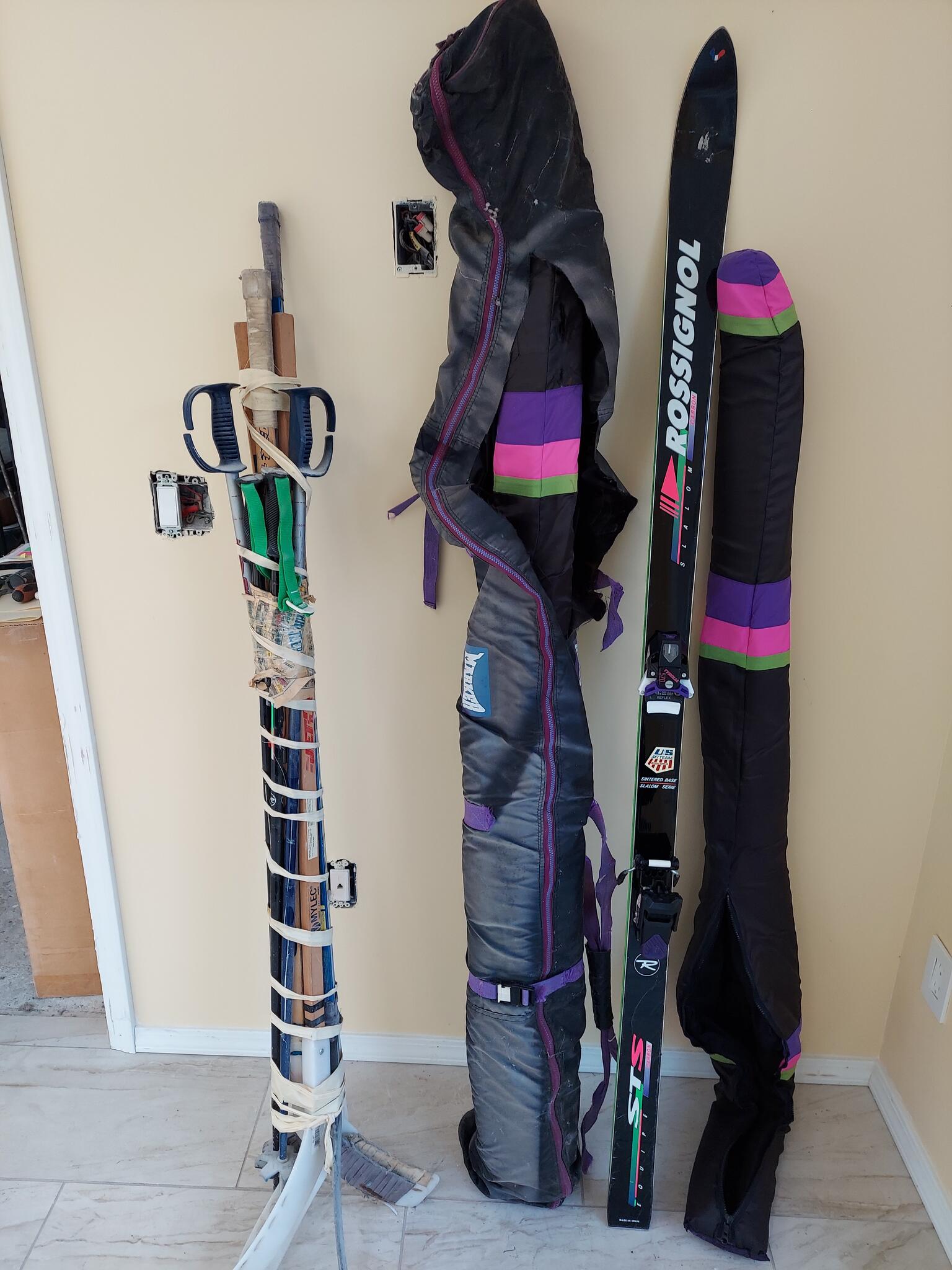 Ski's, Ski Boots (Mens Size 10 ski boots) and hockey sticks for Free in