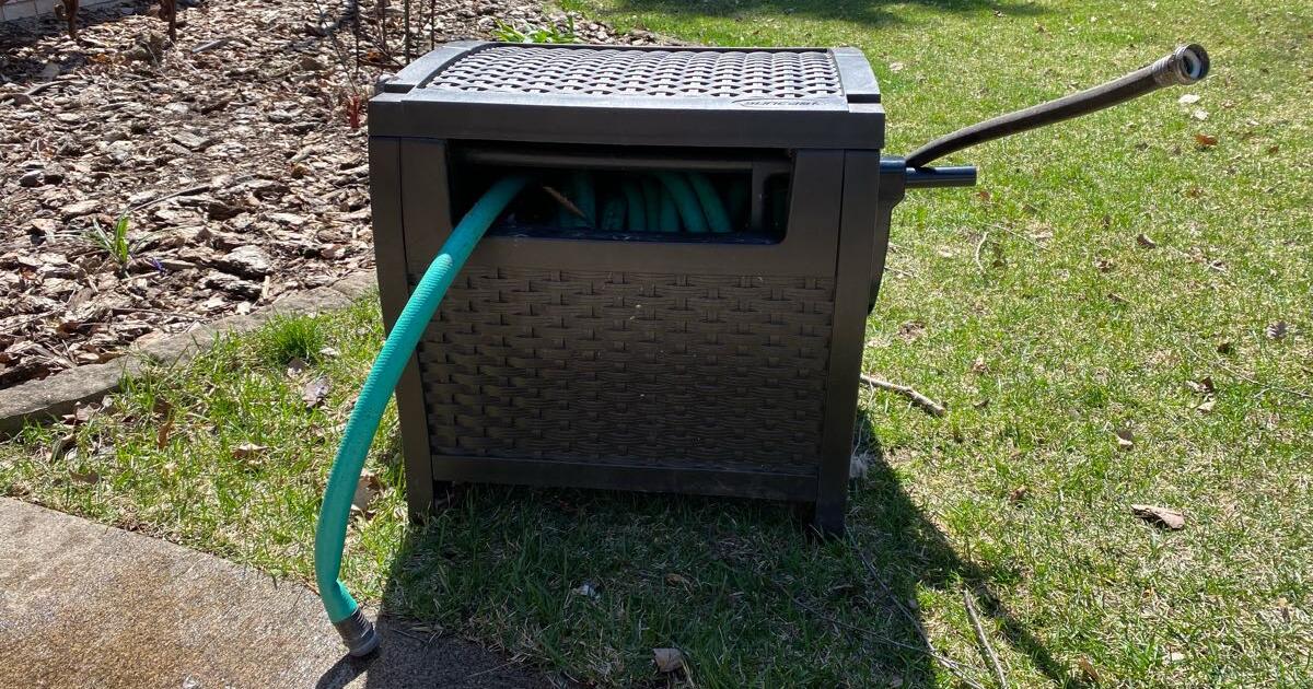 2 Garden Hose Storage boxes with hoses for $25 in Roseville, MN | For ...