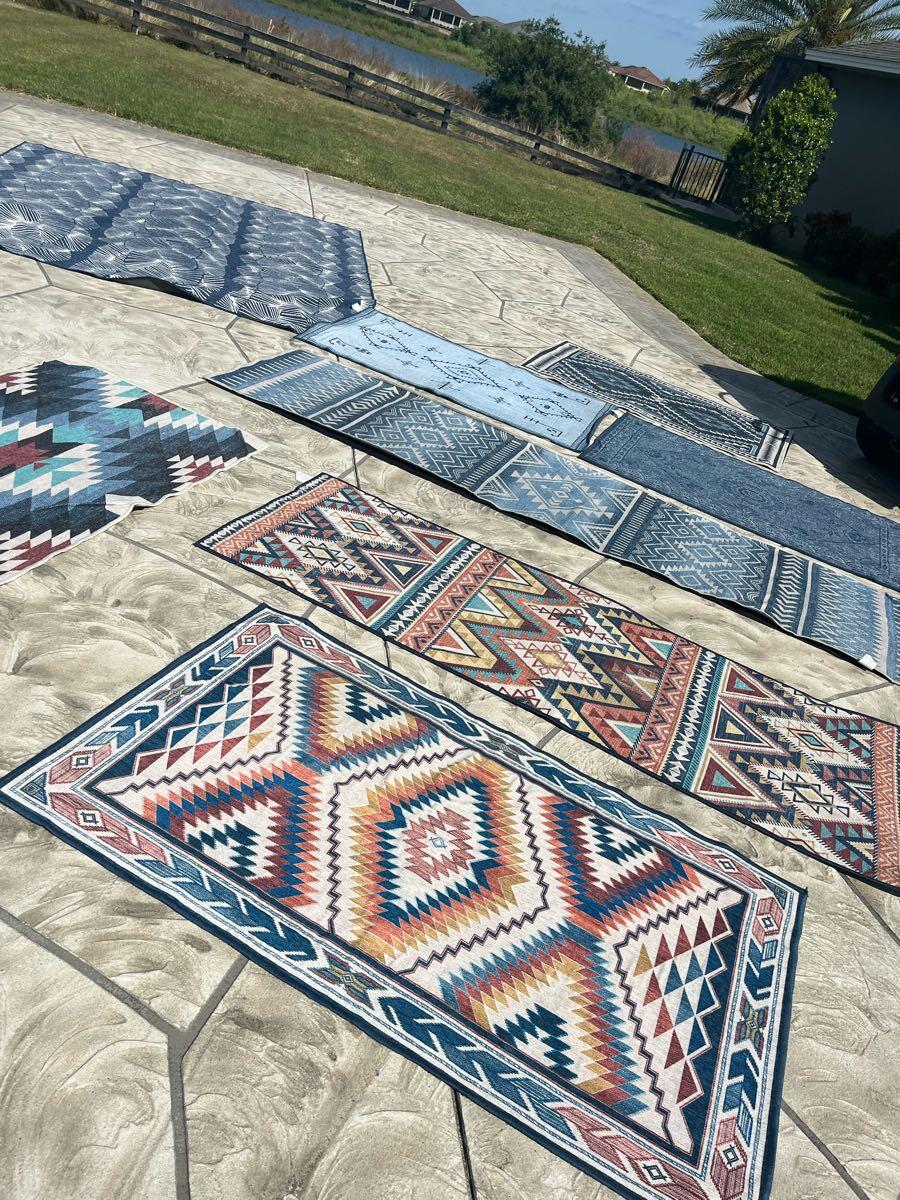 Ruggables . Very Clean , no stains, smoke free home , 99 and 75 for